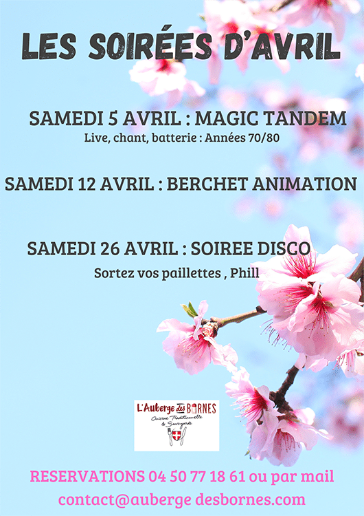 Les Soirées d'avril de l'auberge des Bornes