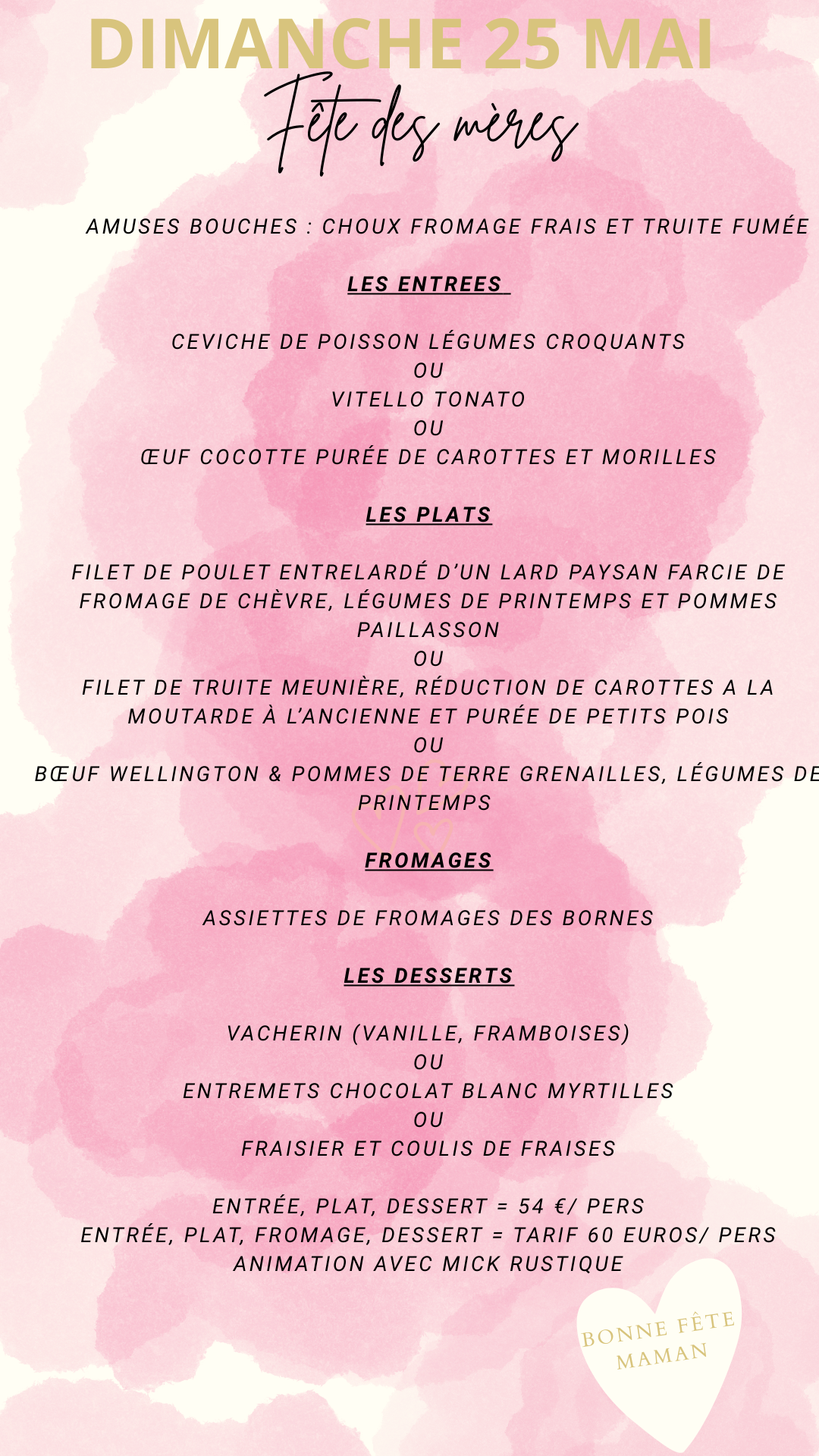 Story Instragram fête des mères aquarelle fleurs rose
